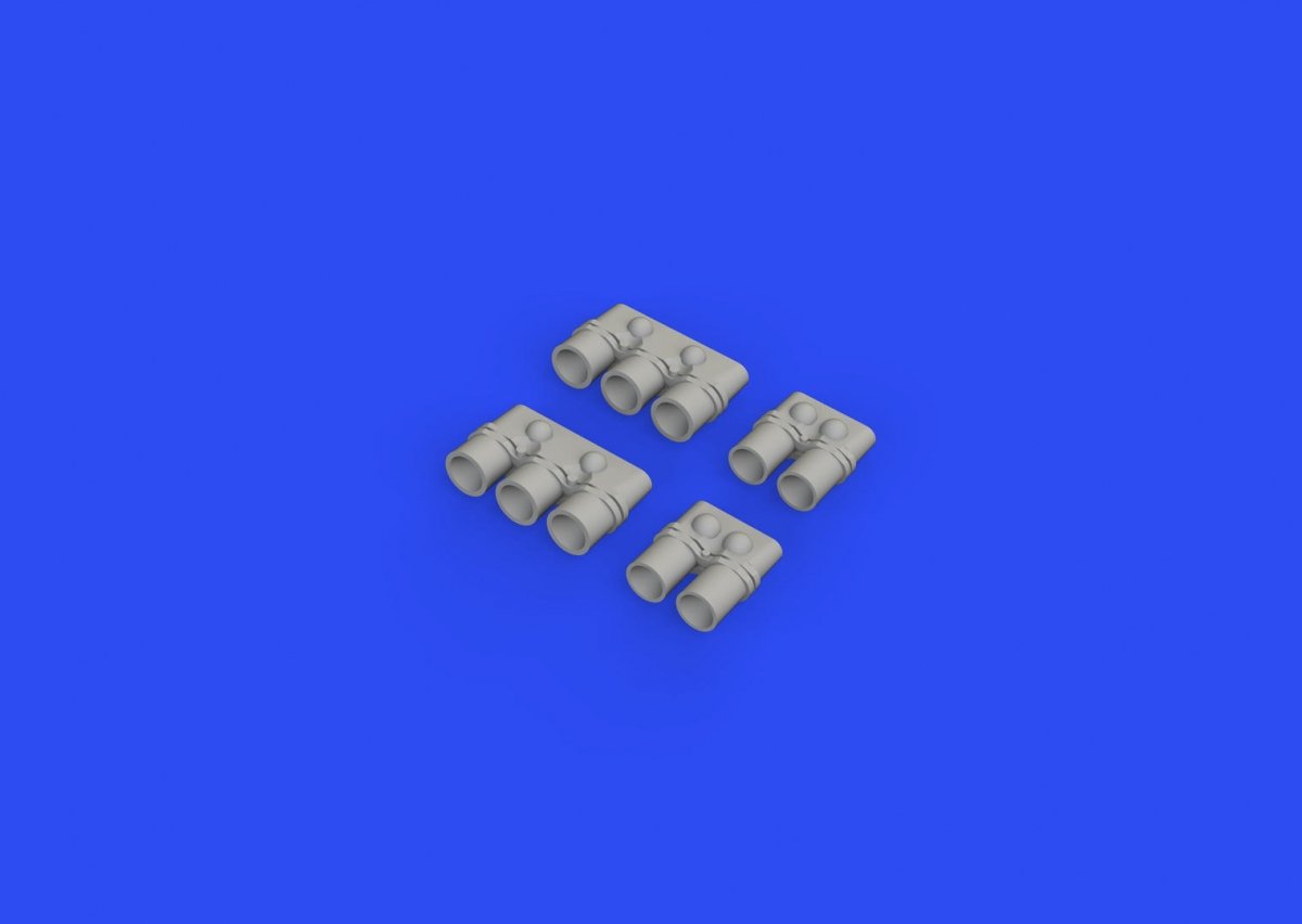 Cheminées d&amp;#39;échappement Eduard 648683 F6F EDUARD 1/48