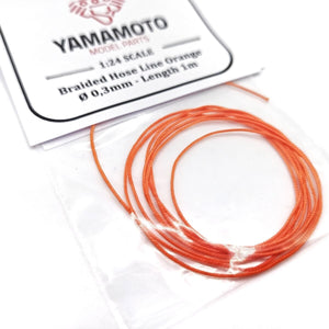 Yamamoto YMPTUN90 Braided Hose Line Orange 0,3mm 1m 1/24