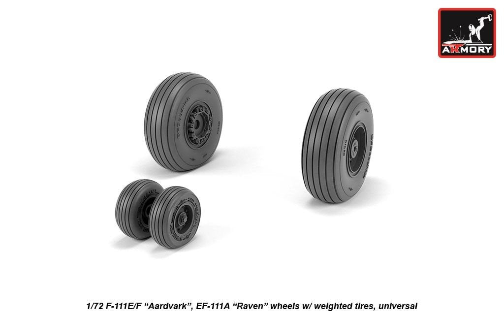 Armory Models AW72338 Roues F-111E/F Aardvark / EF-111A Raven avec pneus lestés 1/72 – image 3