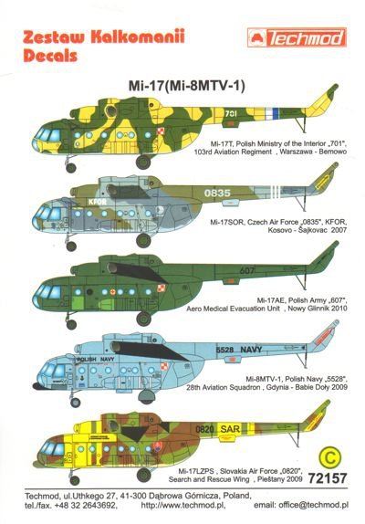 Techmod 72157 Mi-17 (Mi-8MTV-1) 1/72