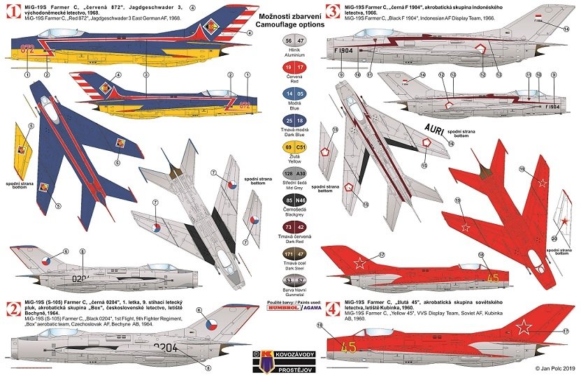 Kovozavody Prostejov KPM0159 MiG-19S Farmer-C « Voltige » 1/72 – immagine 2