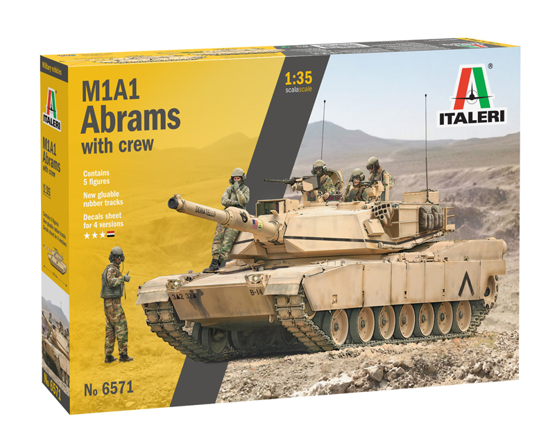 Italeri 6571 M1A1 Abrams avec équipage 1/35