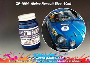 Peinture Zero Paints ZP-1064 Bleu Alpine Renault A110 60 ml