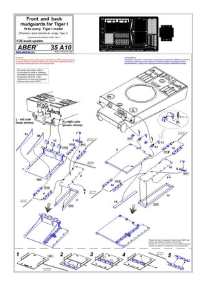 Aber 35A010 Ailes avant et arrière pour Tiger I (1/35) – Bild 4