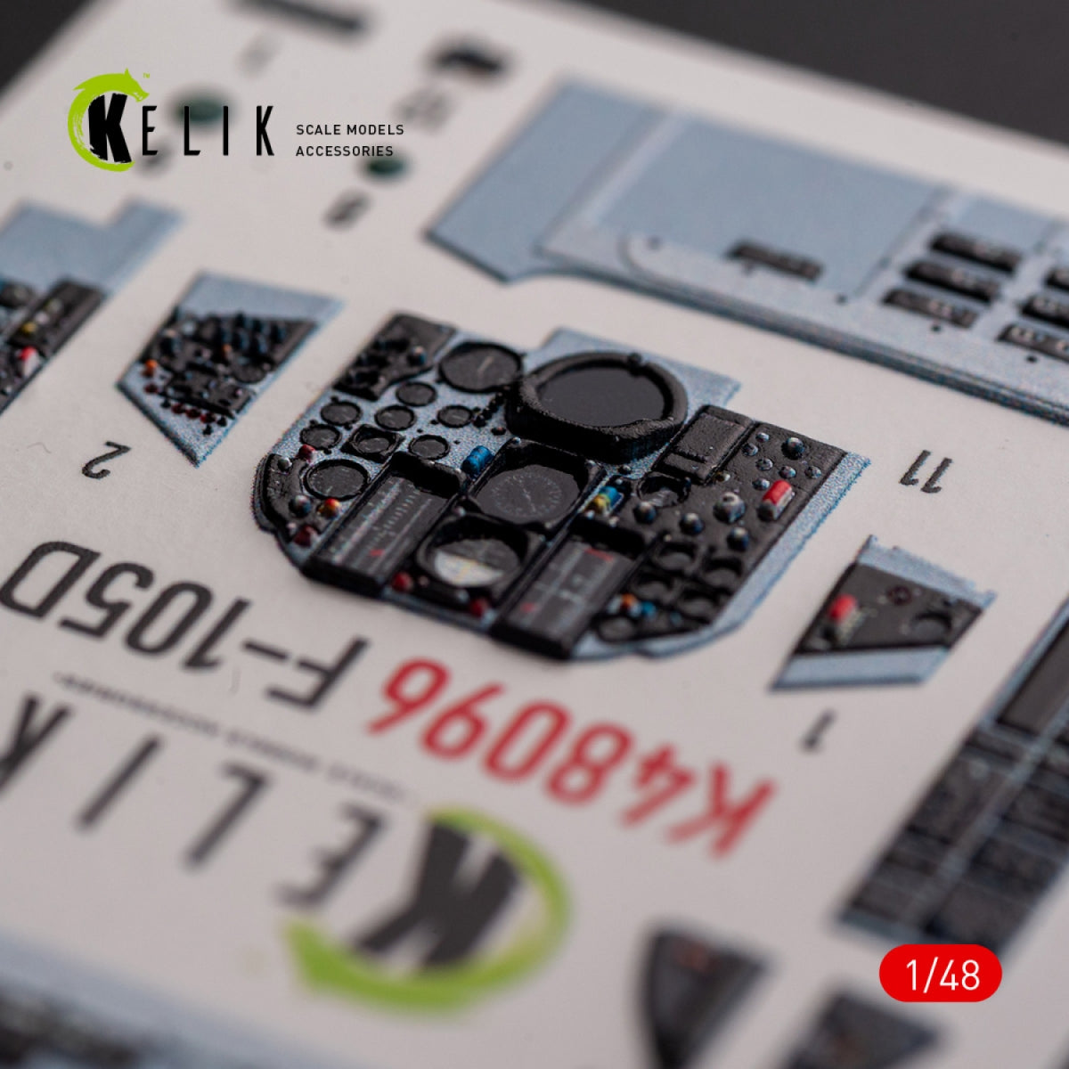 KELIK K48096 F-105D Thunderchief - interior 3D decals for HobbyBoss kit 1/48 – zdjęcie 5