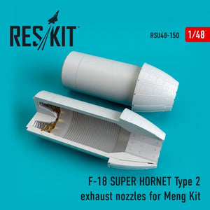 RESKIT RSU48-0150 Buses d&amp;#39;échappement Type 2 pour F-18 Super Hornet (kit MENG 1/48)