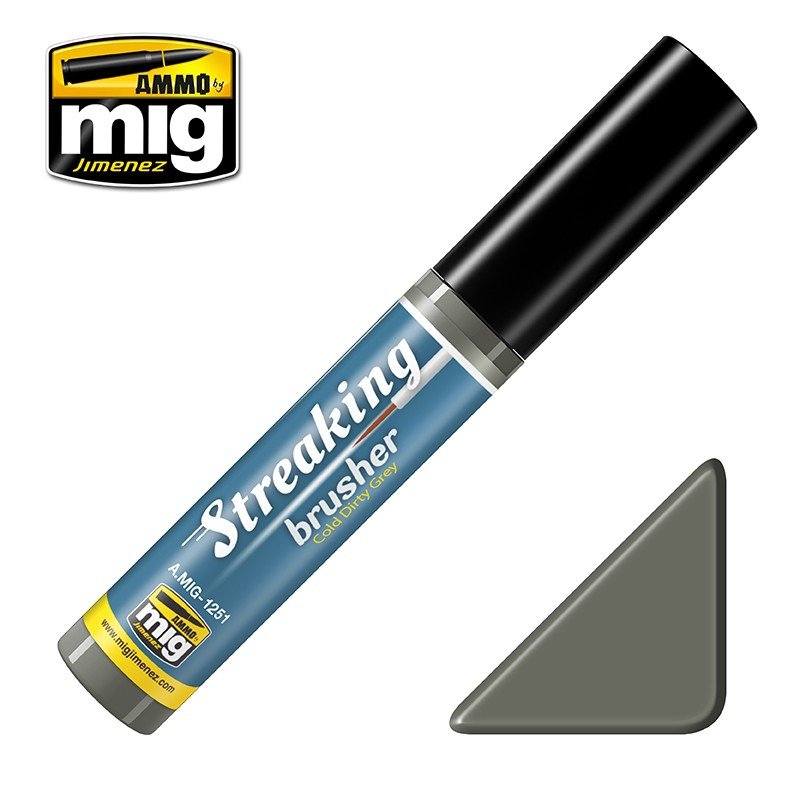 Munitions Mig Jimenez 1251 Streaking Brusher Gris Froid Sale