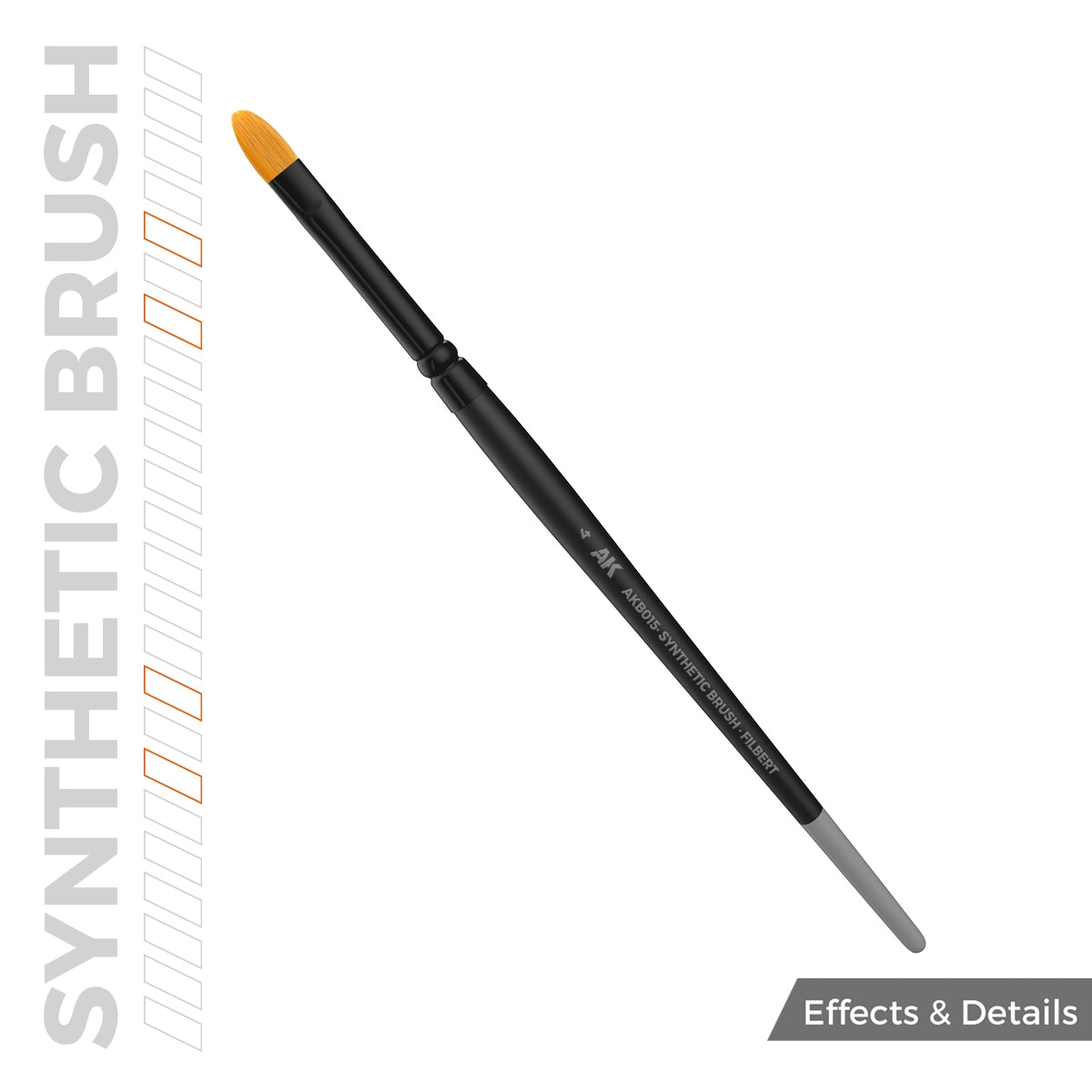 AK Interactive AKB015 AK BROSSE SYNTHÉTIQUE – FILBERT 4 – image 3