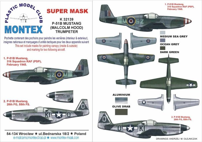 Montex K32139 P-51 Mustang III (RAF, USAAF) 1/32