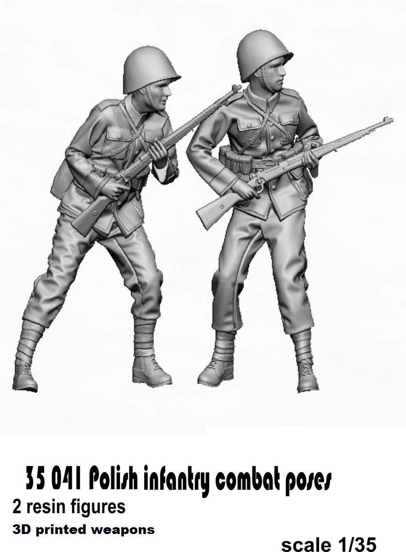 Glowel Miniatures 35041 Infanterie polonaise en poses de combat 1/35