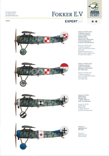 Arma Hobby 70012 Fokker EV Expert Set 1/72 – immagine 3