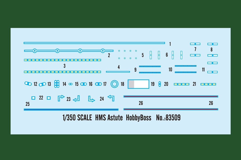 Hobby Boss 83509 Sous-marin de classe HMS Astute (1/350) – Bild 3