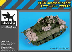 Ensemble d&amp;#39;accessoires Black Dog T72079 M-10 pour maquette UM au 1/72 – image 2