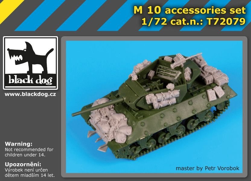 Ensemble d&amp;#39;accessoires Black Dog T72079 M-10 pour maquette UM au 1/72 – image 2