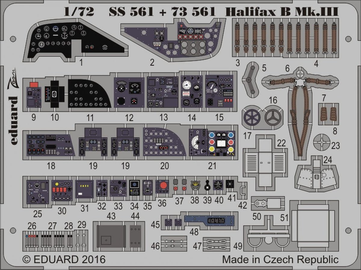 Intérieur du Halifax B Mk. III Eduard 73561 REVELL 1/72