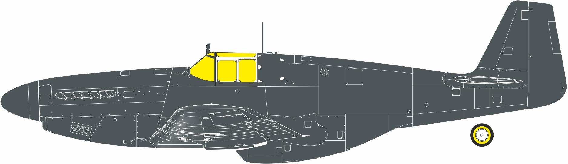 Eduard JX351 P-51B Birdcage Canopy TFace for Eduard 1/32