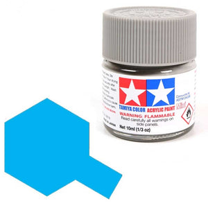 Peinture acrylique Tamiya X23 Bleu transparent (81523) 10 ml