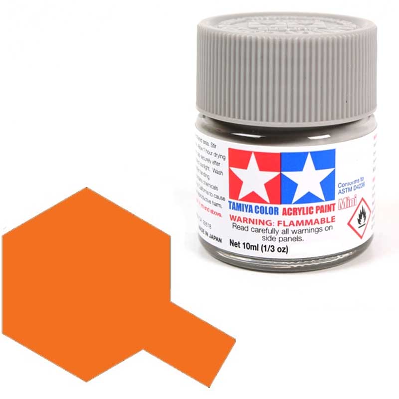 Peinture acrylique orange Tamiya X6 (81506) 10 ml