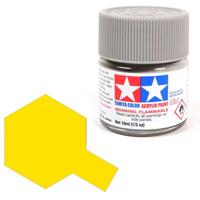 Peinture acrylique Tamiya XF3 Jaune mat (81703) 10 ml