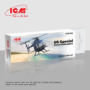 Ensemble de peinture acrylique ICM 3096 pour hélicoptères des forces spéciales américaines