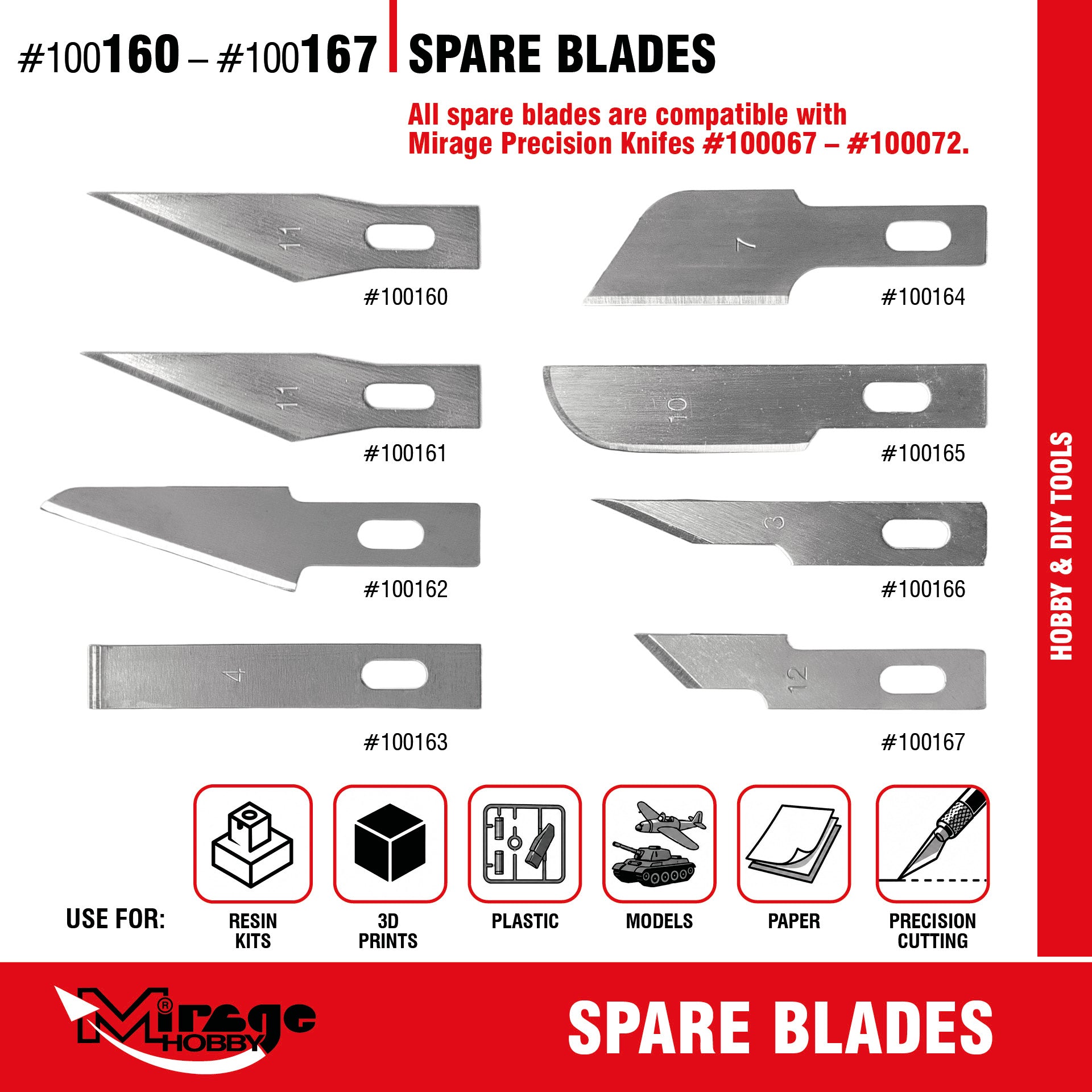Mirage 100161 Fine Point Point Blade (5 pcs) – image 3