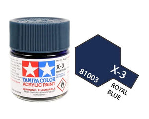 Tamiya 81003 Peinture acrylique X-3 Bleu royal 23 ml