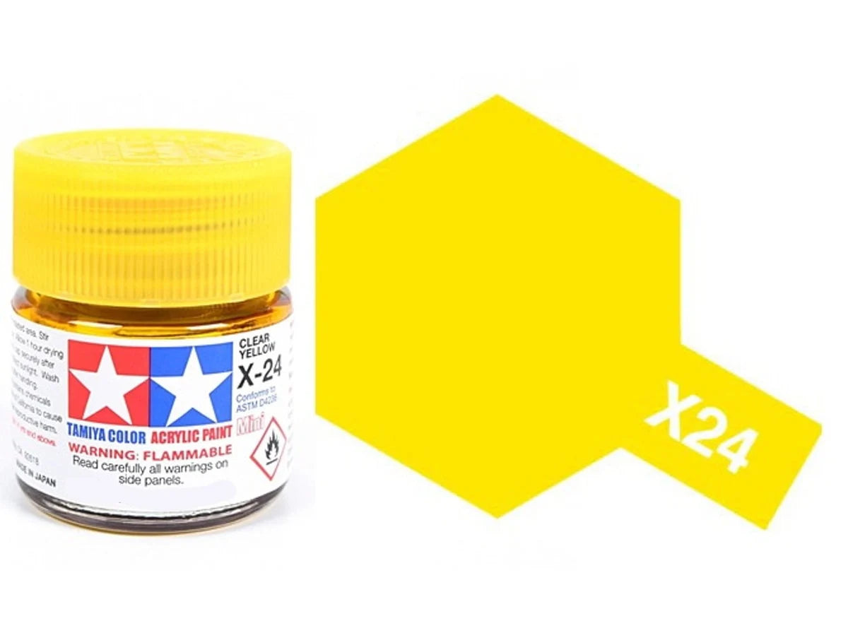 Tamiya 81024 Peinture acrylique transparente jaune X-24 23 ml