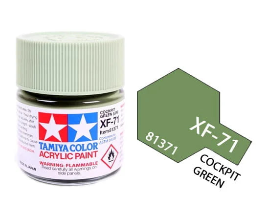 Tamiya 81371 Peinture acrylique XF-71 Vert cockpit (IJN) 23 ml 