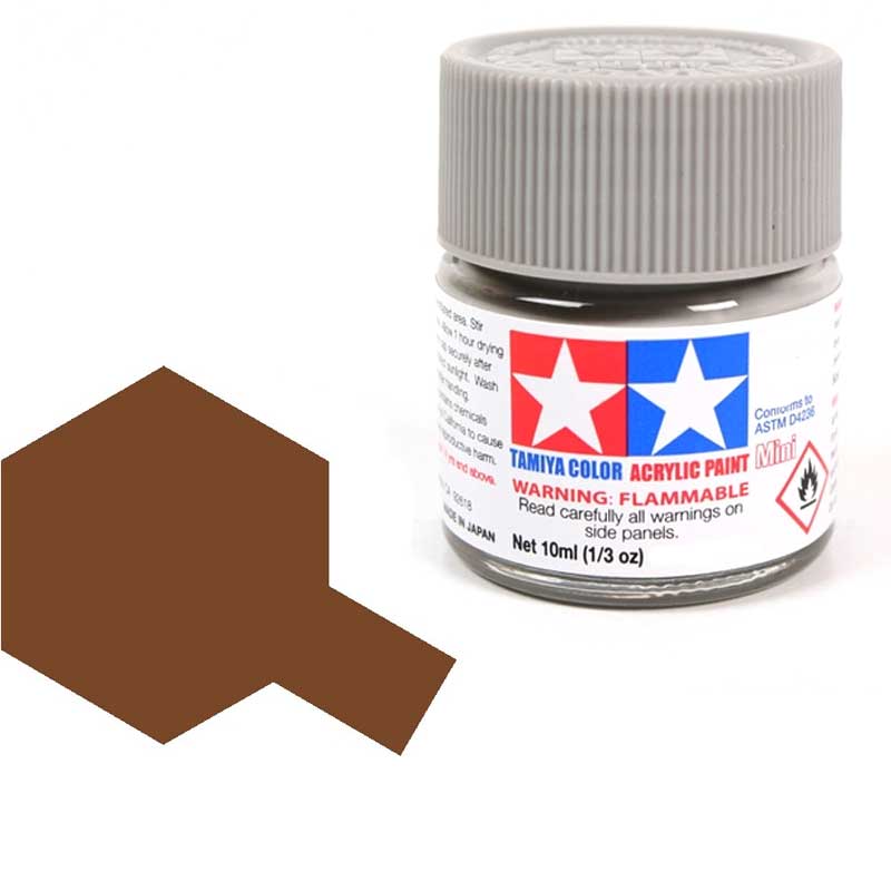 Peinture acrylique Tamiya XF79 Linoleum Deck Brown (81779) 10 ml