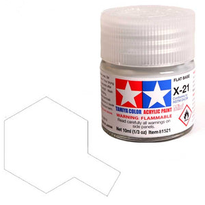 Peinture acrylique Tamiya X21 Flat Base (81521) 10 ml