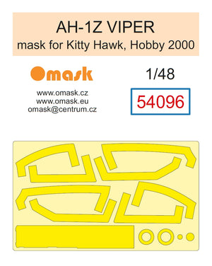 Omask 54096 1/48 AH-1Z Viper Mask (for Kitty Hawk, Hobby 2000) 1/48