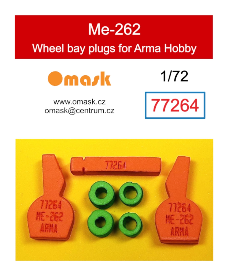 Omask 77264 1/72 Me-262 Wheel Bay Plugs (for Arma Hobby) 1/72