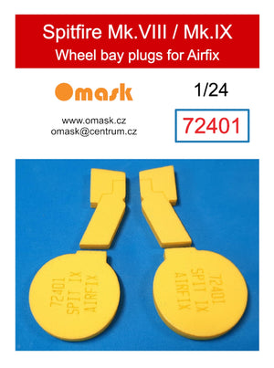 Omask 72401 1/24 Spitfire Mk. VIII / Mk. IX Wheel Bay Plugs (for Airfix) 1/24