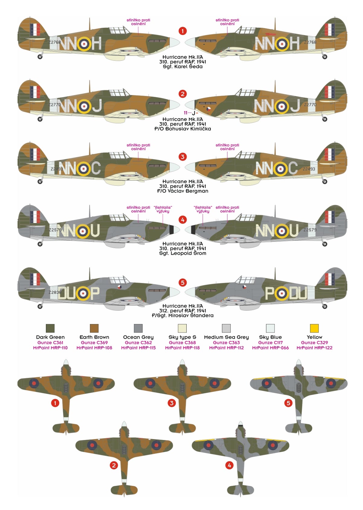 Omask 23050 Hurricane Mk.IIa masks (for 32MN001 MN-Hobby) 1/32 – image 2